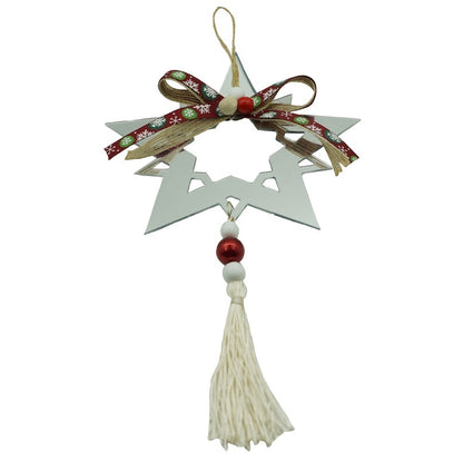 Ornament brad, Flippy, Stea, Argintiu, Lucios, 14*26CM, Acril, Interior/ Exterior-0