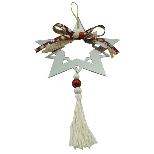 Ornament brad, Flippy, Stea, Argintiu, Lucios, 14*26CM, Acril, Interior/ Exterior-0