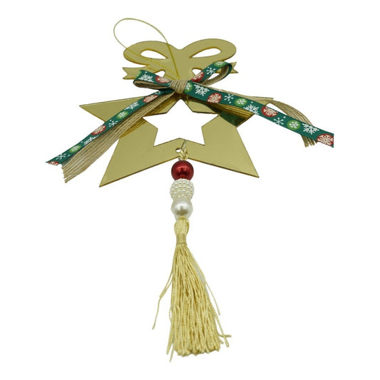 Ornament brad, Flippy, Stea, Auriu, Lucios, 15*26CM, Acril, Interior/ Exterior-0