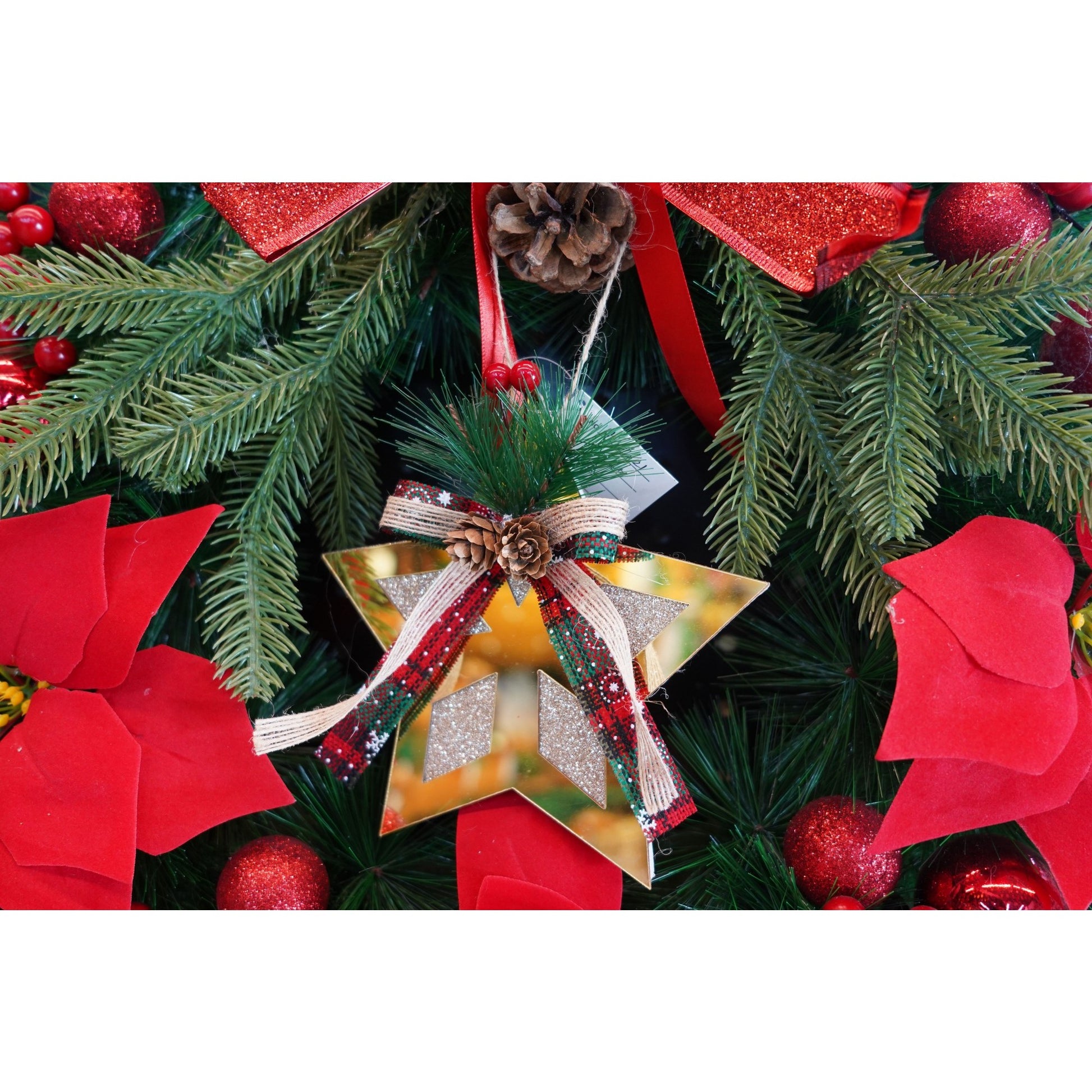 Ornament brad, Flippy, Stea, Auriu, Lucios, 17*17CM, Acril, Interior/ Exterior-1