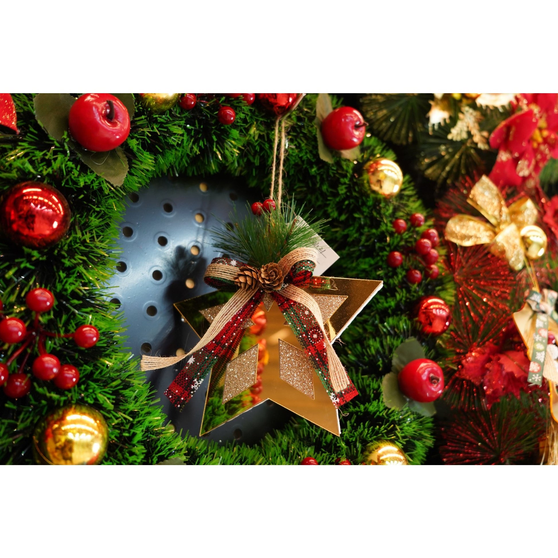 Ornament brad, Flippy, Stea, Auriu, Lucios, 17*17CM, Acril, Interior/ Exterior-2