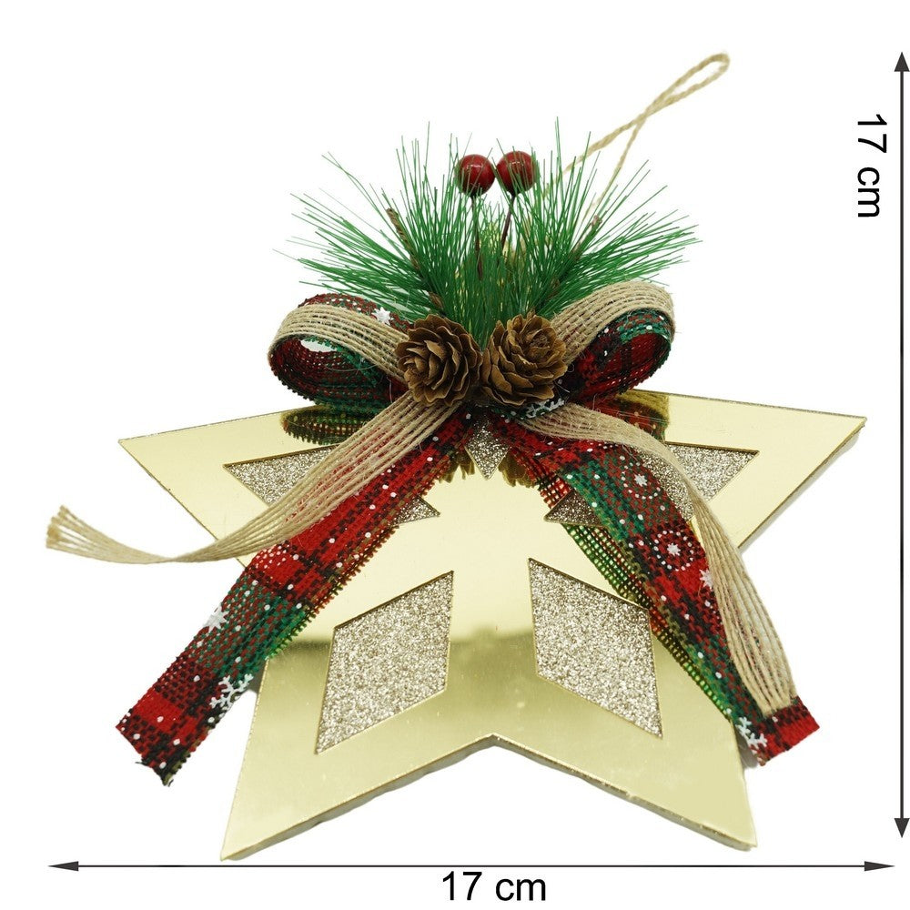Ornament brad, Flippy, Stea, Auriu, Lucios, 17*17CM, Acril, Interior/ Exterior-10