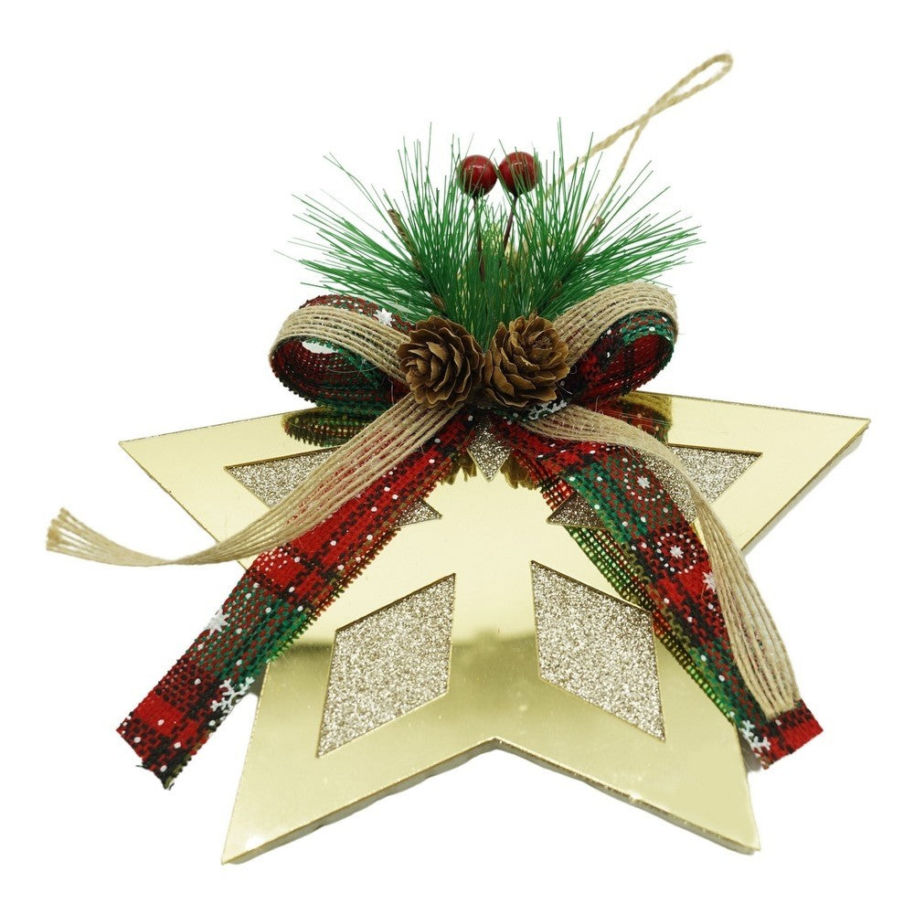 Ornament brad, Flippy, Stea, Auriu, Lucios, 17*17CM, Acril, Interior/ Exterior-0