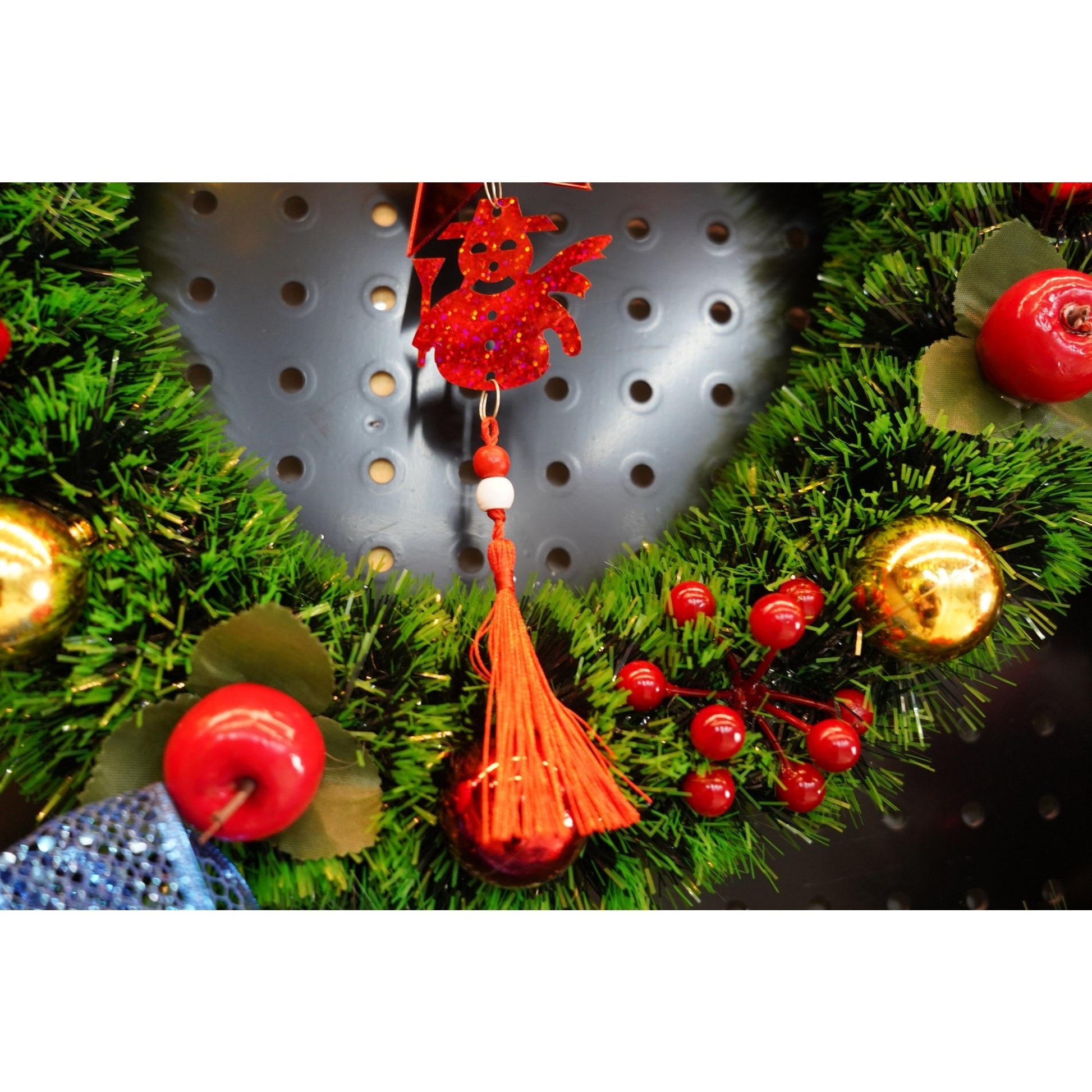 Ornament brad, Flippy, Stea, Om de zapada, Rosu, Lucios, 10*28CM, Acril, Interior/ Exterior-3