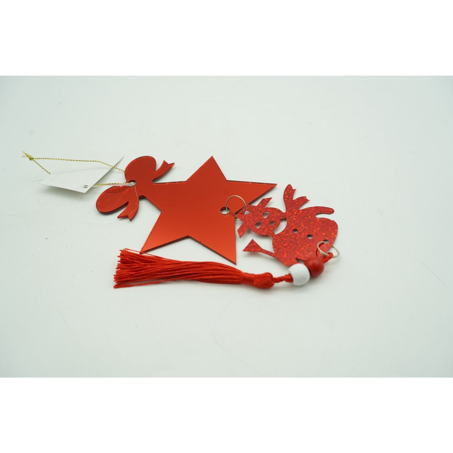 Ornament brad, Flippy, Stea, Om de zapada, Rosu, Lucios, 10*28CM, Acril, Interior/ Exterior-4