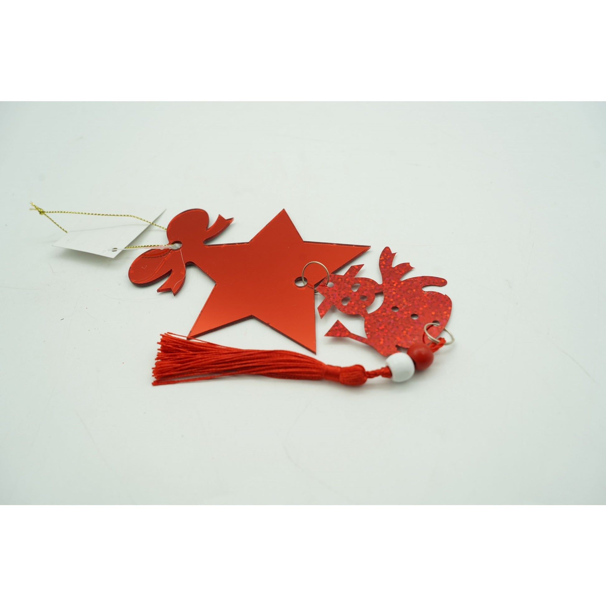 Ornament brad, Flippy, Stea, Om de zapada, Rosu, Lucios, 10*28CM, Acril, Interior/ Exterior-4