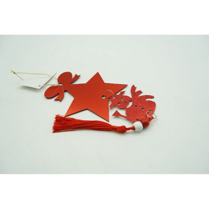 Ornament brad, Flippy, Stea, Om de zapada, Rosu, Lucios, 10*28CM, Acril, Interior/ Exterior-9
