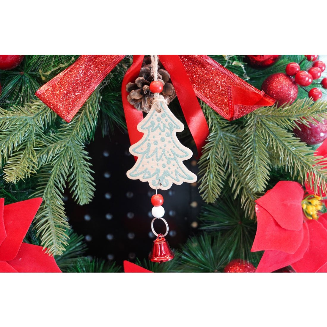 Ornament de brad bradulet, Flippy, multicolor, lemn, 17 cm-2