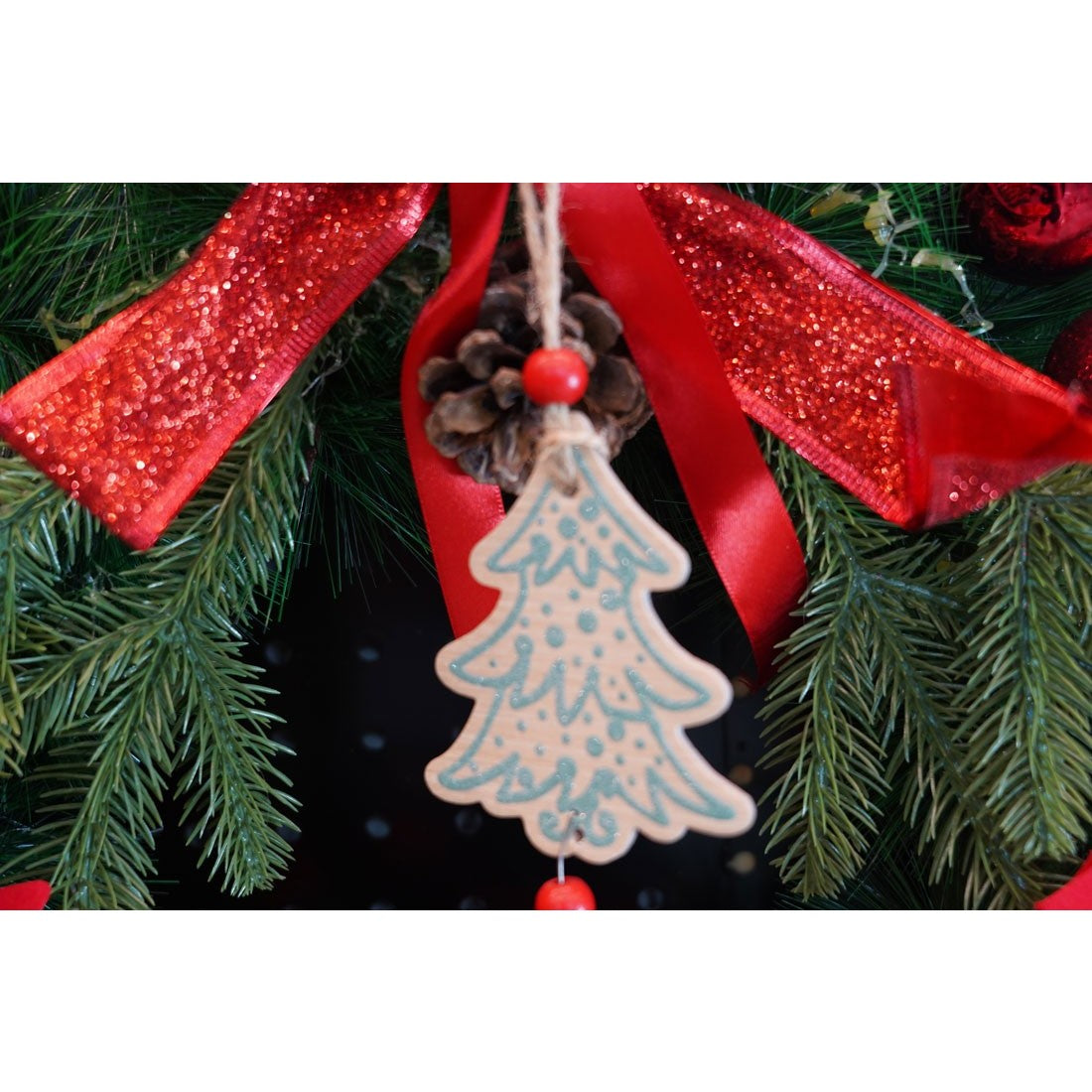 Ornament de brad bradulet, Flippy, multicolor, lemn, 17 cm-3