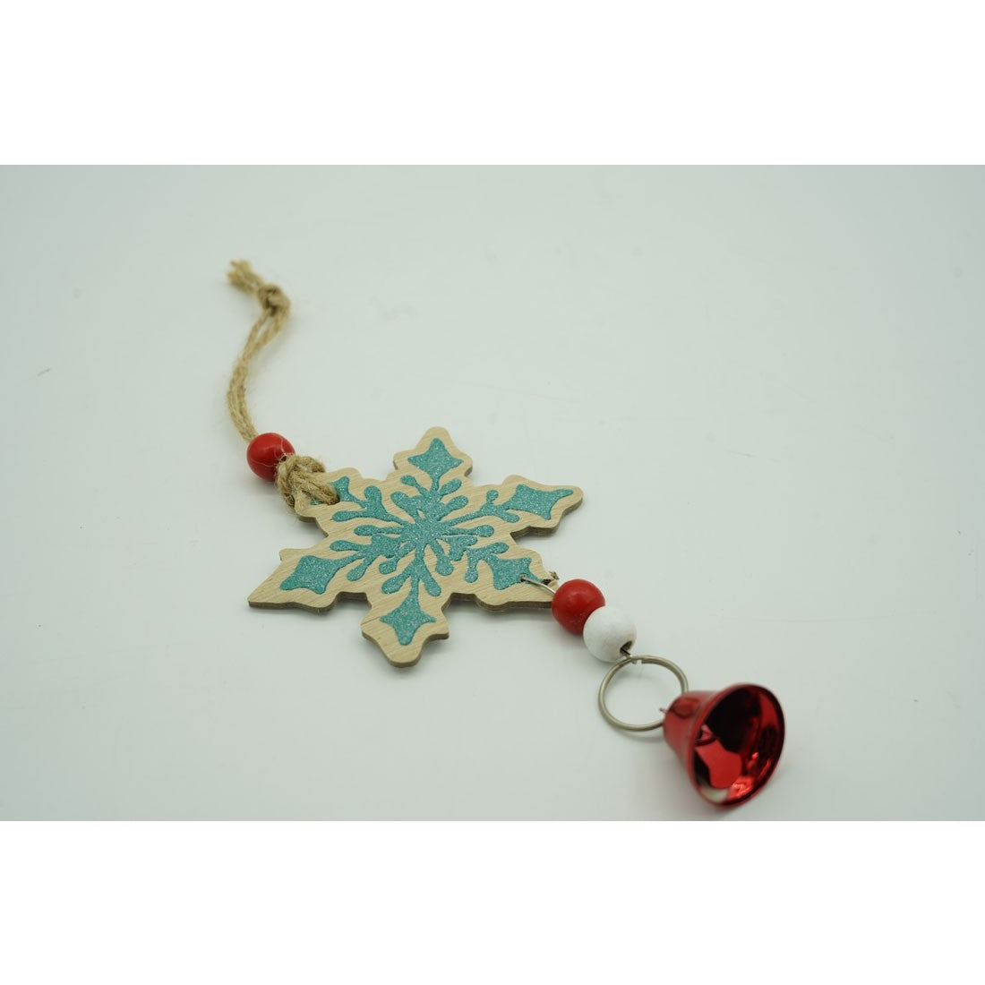 Ornament de brad fulg de nea, Flippy, multicolor, lemn, 18 cm-3