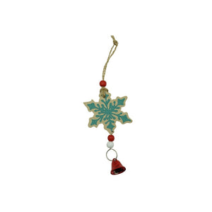 Ornament de brad fulg de nea, Flippy, multicolor, lemn, 18 cm-0