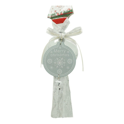 Ornament de brad medalion, Flippy, gri, lemn, 25 cm-2