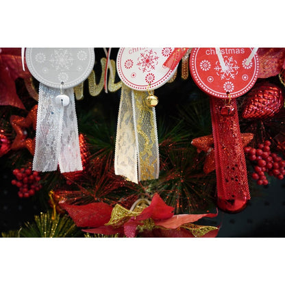 Ornament de brad medalion, Flippy, rosu, lemn, 25 cm-6