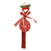 Ornament de brad medalion, Flippy, rosu, lemn, 25 cm-0