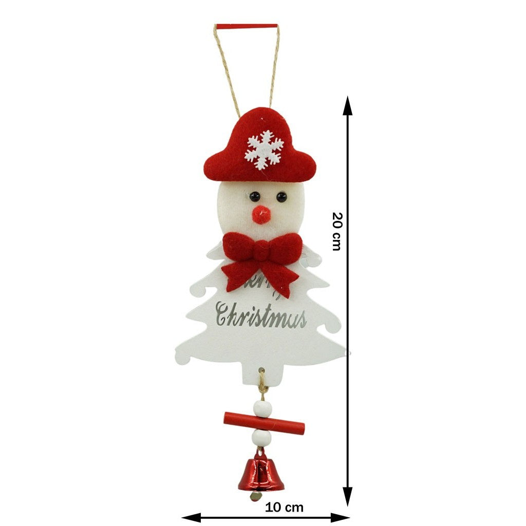 Ornament de brad om de zapada, Flippy, alb, lemn, 20 cm-3