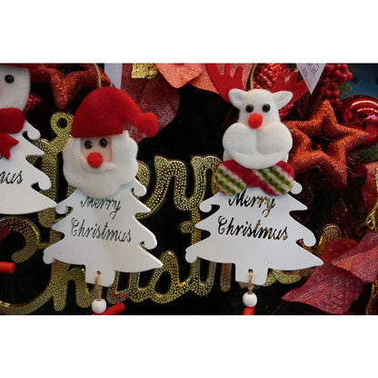 Ornament de brad om de zapada, Flippy, alb, lemn, 20 cm-8