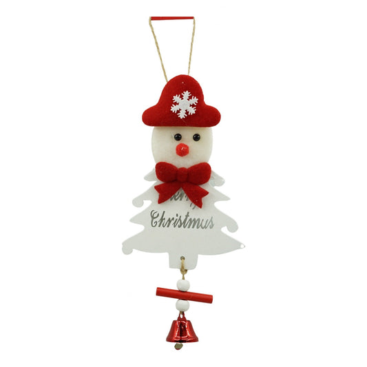 Ornament de brad om de zapada, Flippy, alb, lemn, 20 cm-0