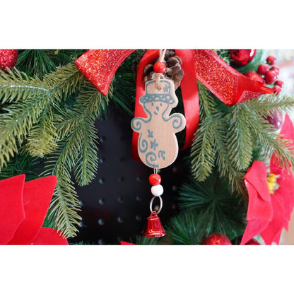 Ornament de brad om de zapada, Flippy, multicolor, lemn, 17 cm-2