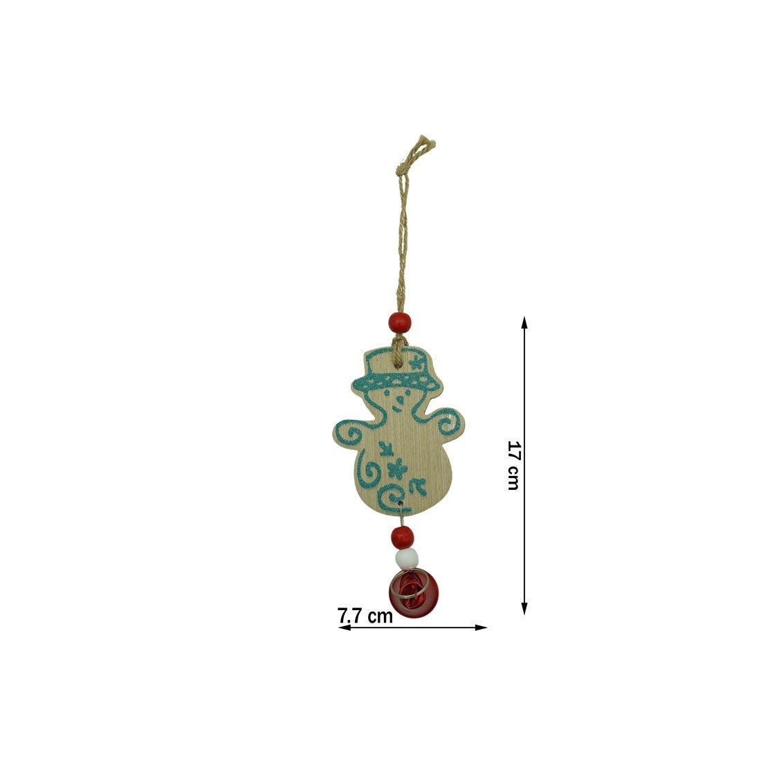 Ornament de brad om de zapada, Flippy, multicolor, lemn, 17 cm-5