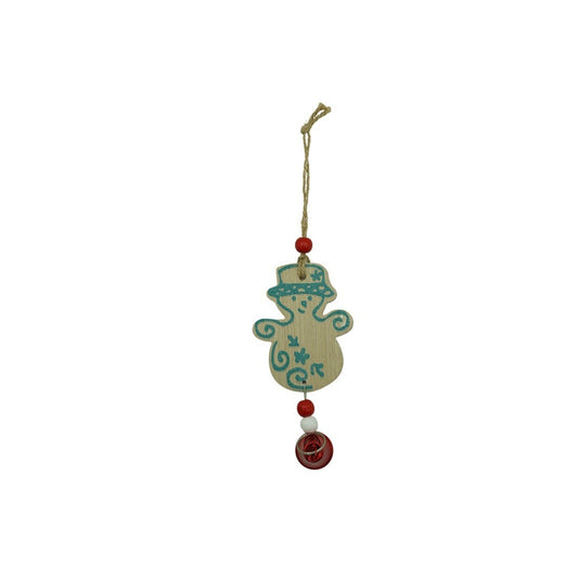 Ornament de brad om de zapada, Flippy, multicolor, lemn, 17 cm-0