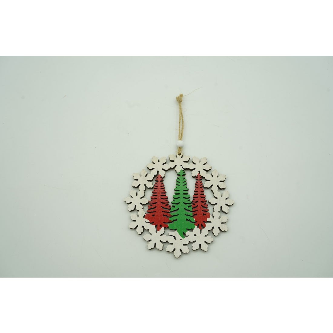 Ornament de brad trei brazi, Flippy, multicolor, lemn, 12 cm-4