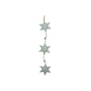Ornament de brad trei fulgi de nea, Flippy, alb, metal, 30 cm-0