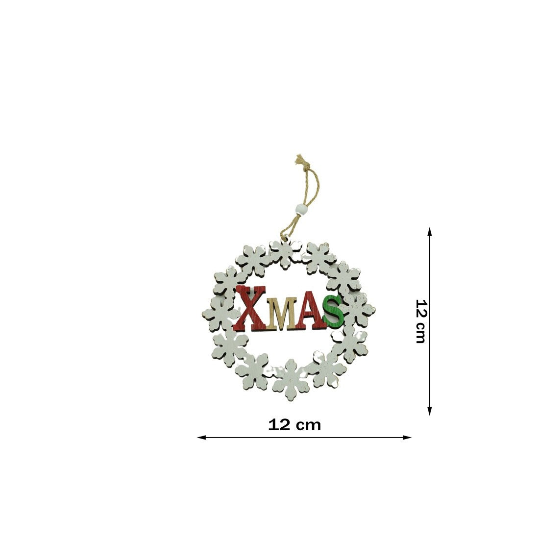 Ornament de brad Xmas, Flippy, multicolor, lemn, 12 cm-4