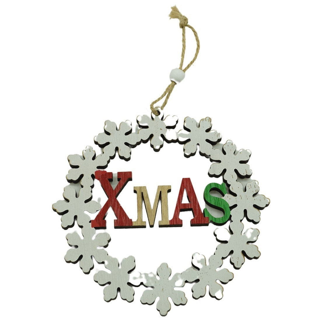 Ornament de brad Xmas, Flippy, multicolor, lemn, 12 cm-0