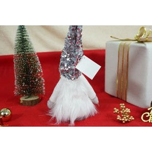 Ornament de Craciun ingeras, Flippy, alb/gri, textil, 58 cm-9
