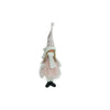 Ornament de Craciun papusa, Flippy, roz/alb, textil, 44 cm-0