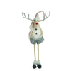 Ornament de Craciun ren cu picioare telescopice, Flippy, gri/alb, textil, 100 cm-0