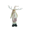 Ornament de Craciun ren cu picioare telescopice, Flippy, roz/alb, textil, 72 cm-0