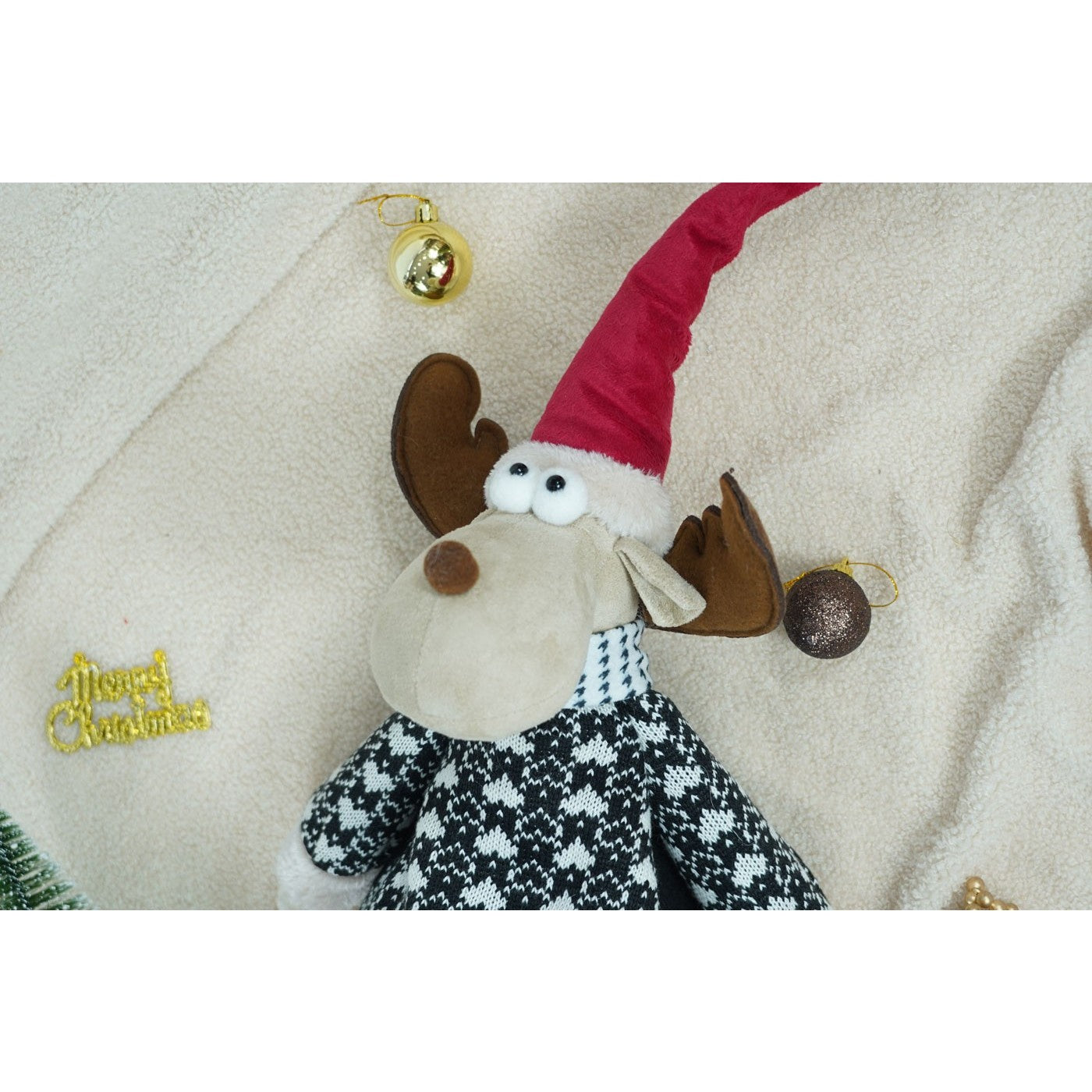 Ornament de Craciun ren, Flippy, multicolor, textil, 68 cm-5