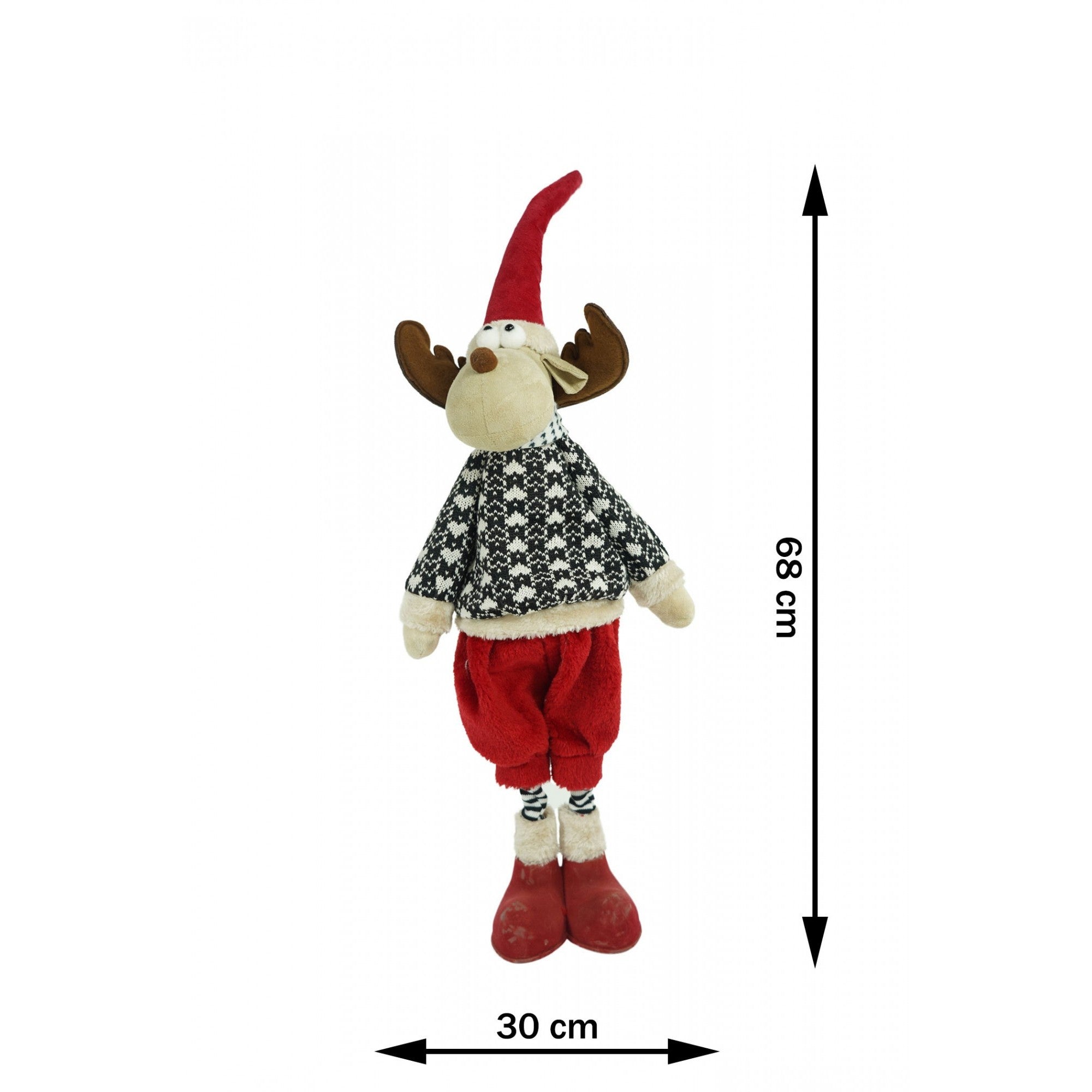 Ornament de Craciun ren, Flippy, multicolor, textil, 68 cm-9