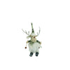 Ornament de Craciun ren pe schiuri model 2, Flippy, alb/verde, textil, 33 cm-0