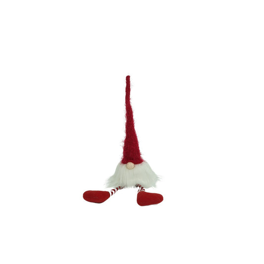 Ornament de Craciun spiridus, Flippy, alb/rosu, textil, 52 cm-1