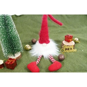 Ornament de Craciun spiridus, Flippy, alb/rosu, textil, 52 cm-3