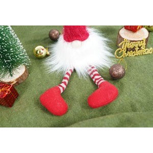 Ornament de Craciun spiridus, Flippy, alb/rosu, textil, 52 cm-5