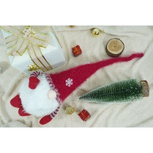 Ornament de Craciun spiridus, Flippy, gri/alb, textil, 58 cm-7