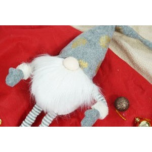 Ornament de Craciun spiridus, Flippy, gri/alb, textil, 80 cm-6