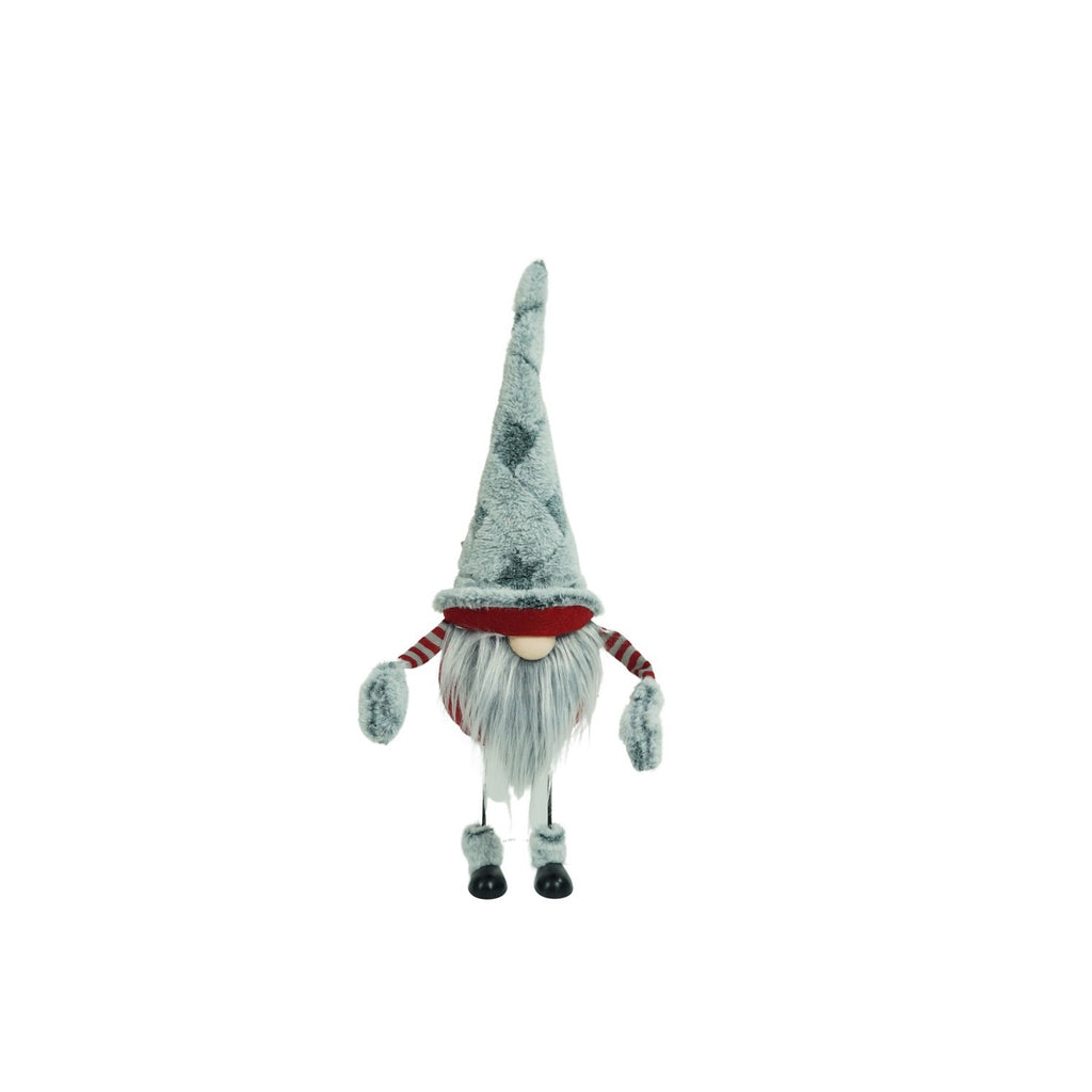 Ornament de Craciun spiridus, Flippy, gri/rosu, textil, 55 cm-0