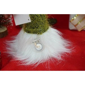 Ornament de Craciun spiridus, Flippy, verde/alb, textil, 52 cm-7