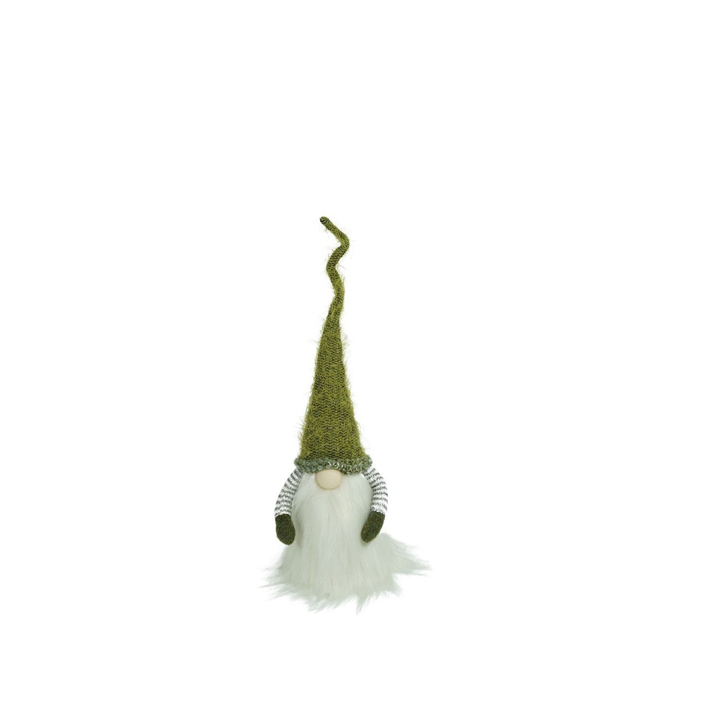 Ornament de Craciun spiridus, Flippy, verde/alb, textil, 53 cm-1