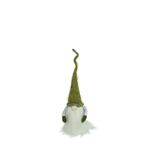 Ornament de Craciun spiridus, Flippy, verde/alb, textil, 53 cm-1