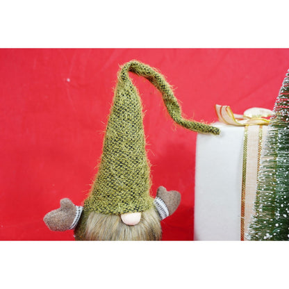 Ornament de Craciun spiridus, Flippy, verde/maro, textil, 56 cm-6