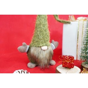 Ornament de Craciun spiridus, Flippy, verde/maro, textil, 56 cm-9