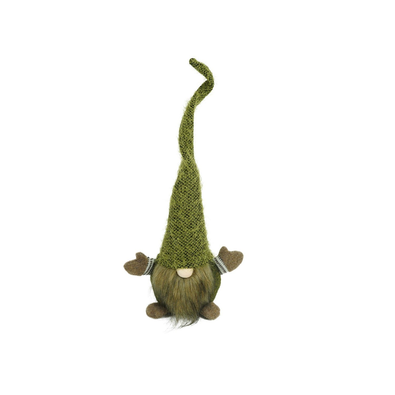 Ornament de Craciun spiridus, Flippy, verde/maro, textil, 56 cm-0