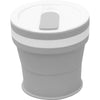 Pahar pliabil din silicon Flippy, prentru calatorii, 350 ml, pai inclus, 9 x 9.2 cm, gri-0