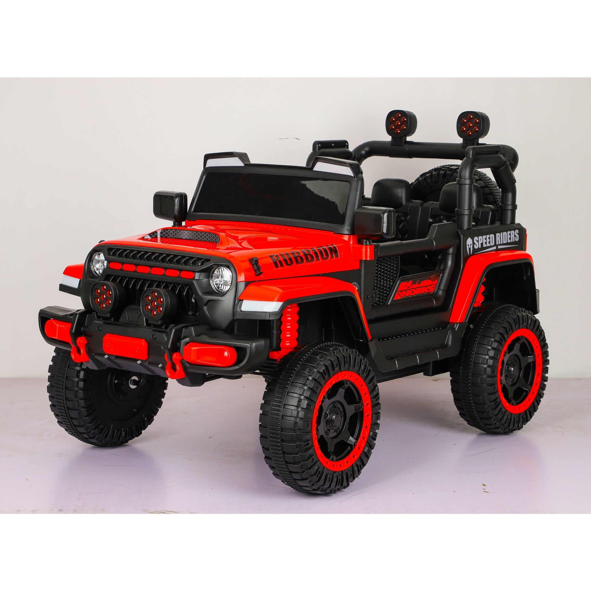 Mașină Electrică pentru Copii, Flippy, Off-Road, Conectare Bluetooth, telecomandă, Tracțiune Integrală, Lumina Intermitenta, Baterie 12V 7Ah, 120x63x68cm, Rosu-1