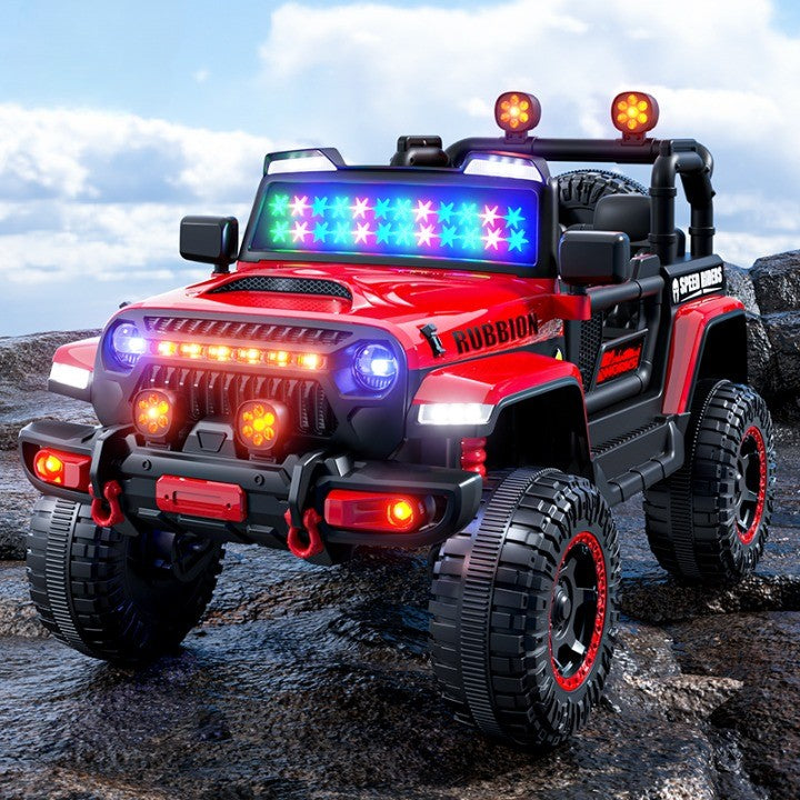 Mașină Electrică pentru Copii, Flippy, Off-Road, Conectare Bluetooth, telecomandă, Tracțiune Integrală, Lumina Intermitenta, Baterie 12V 7Ah, 120x63x68cm, Rosu-6